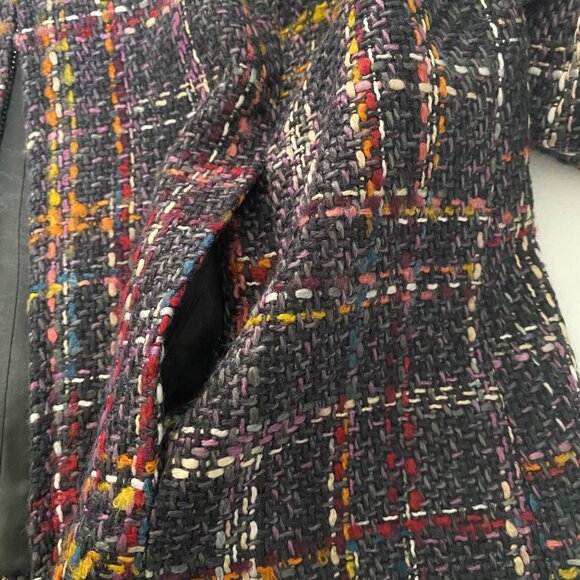 Coldwater Creek Tweed Jacket Womens Size Medium Multicolor Pockets Zipper - Picture 11 of 12